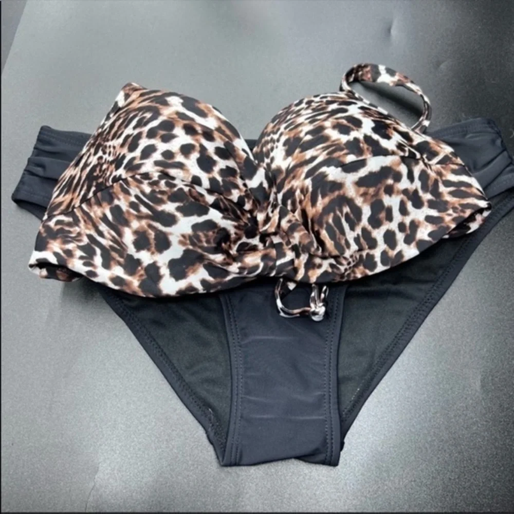 Leopard print 2 piece bikini